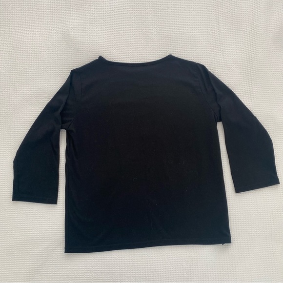 🟢 {3/$15} Harper’s Bazaar 3/4 Sleeve Tee - Picture 3 of 11